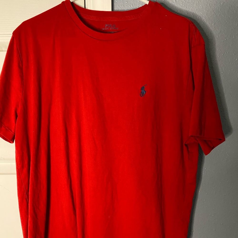 Red polo tee
